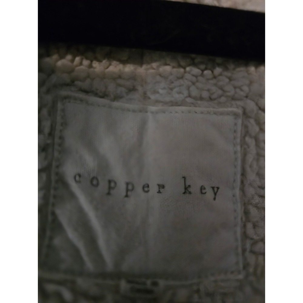 Copper Key ~Woman Size L~ Navy Blue Hooded Lightweight Lined‎ Jacket Coat Zip-Up - Picture 3 of 4